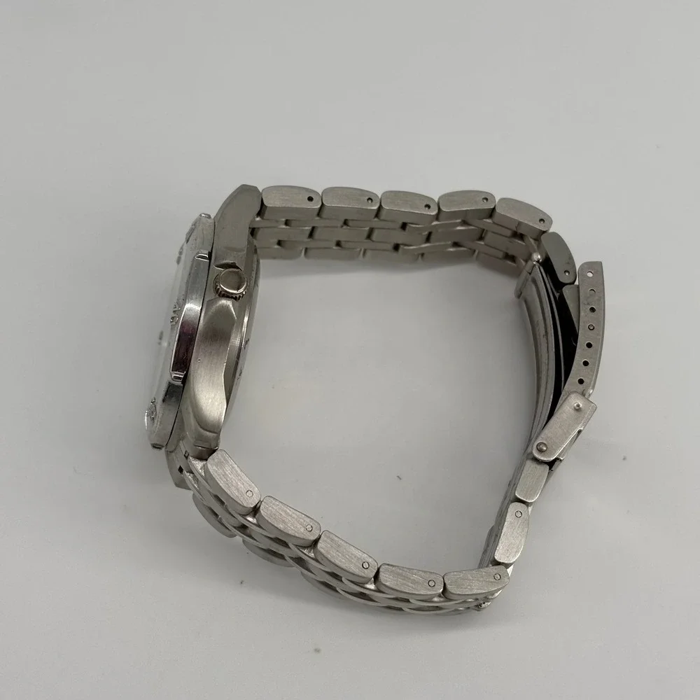 Azzaro‎ Chrome Mens Silver Stainless Steel Watch Japan Quartz Date 3ATM Untested